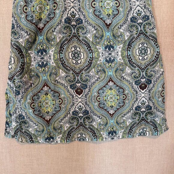 Athleta Silk Blend Swim Cover Up XXS Paisley Boho Print Lightweight Beach Dress - Picture 10 of 10